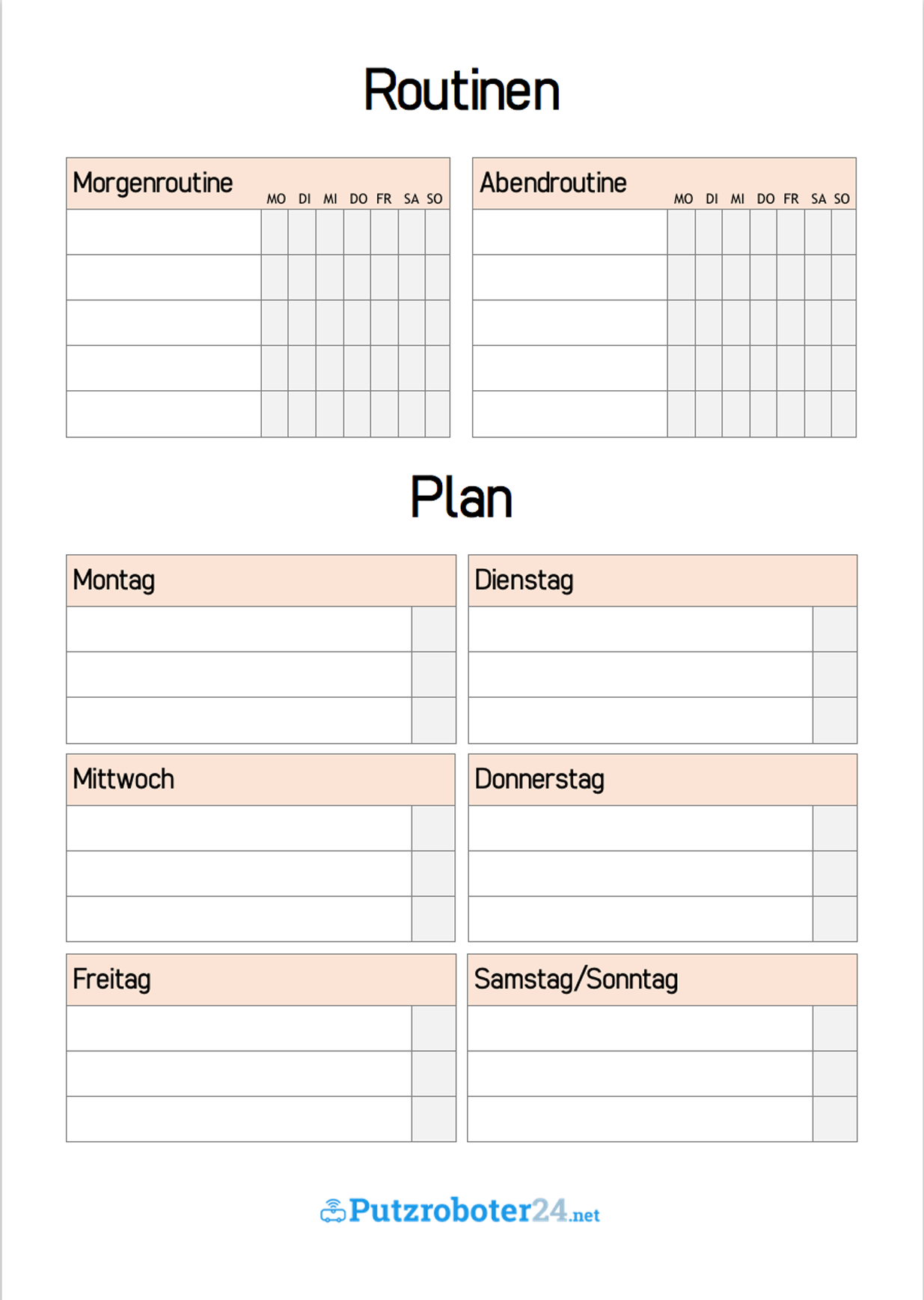 Putzplan Vorlage: 8 Putzpläne für Paare, WGs, Singles & Familien