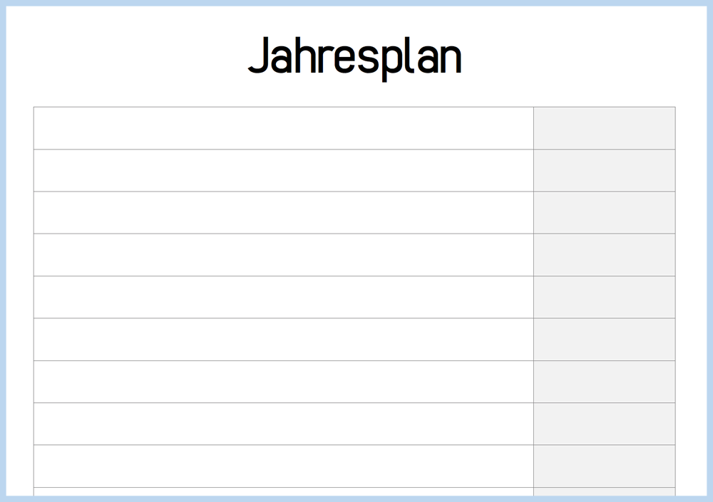 Jahres Putzplan Vorlage PDF