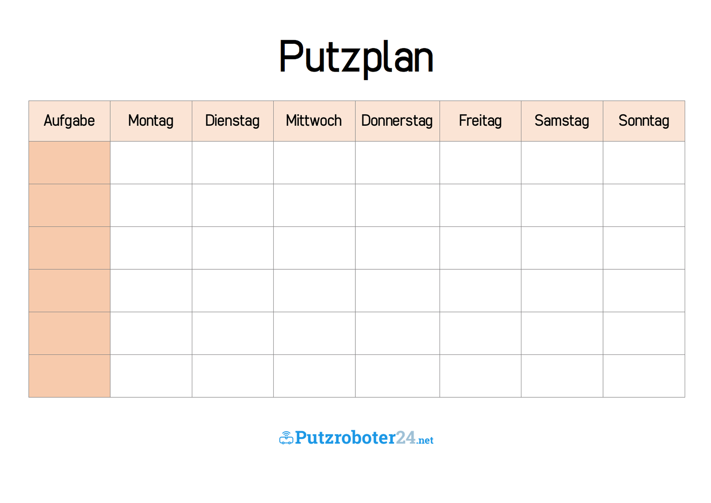 Putzplan Vorlage: 8 Putzpläne für Paare, WGs, Singles ...